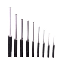 Load image into Gallery viewer, 9 Piece Set-up Punch Round Punch Pieces Roll Pin Punch Set Bolt Catch Roll Pin Hole Punch Leather Craft Tool