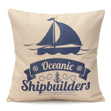 Load image into Gallery viewer, 5 Pattern Mediterranean Style Fashion Cotton Linen Beige Pillow Case Home Sofa Decor