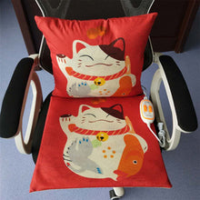Load image into Gallery viewer, 220V Electric Heater Seat Cushion + Back Pillow Car Seat Pads Home Office Chair Mat