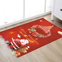 Load image into Gallery viewer, 3D Christmas Santa Claus Anti-slip Kitchen Room Floor Mat Flannel Carpet Rug