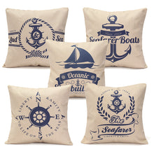 Load image into Gallery viewer, 5 Pattern Mediterranean Style Fashion Cotton Linen Beige Pillow Case Home Sofa Decor