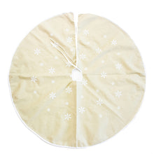 Load image into Gallery viewer, 120cm Christmas Tree Skirt Cloth Ruffle Cotton Border Xmas Floor Mat Home Decor Floor Mat