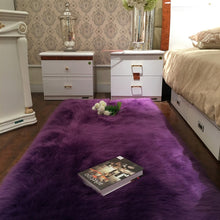 Load image into Gallery viewer, 120x60cm Faux Wool Plush Rug Soft Shaggy Carpet Home Floor Area Mat Decoration