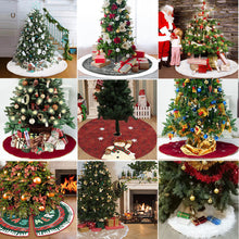 Load image into Gallery viewer, 120cm Christmas Tree Skirt Cloth Ruffle Cotton Border Xmas Floor Mat Home Decor Floor Mat
