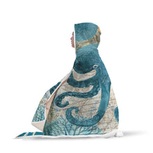 Load image into Gallery viewer, 150x200cm Kid Adult Hooded Blankets Soft Ocean World Wearable Throw Blankets Cloak