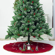 Load image into Gallery viewer, 120cm Christmas Tree Skirt Cloth Ruffle Cotton Border Xmas Floor Mat Home Decor Floor Mat