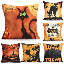 Load image into Gallery viewer, 45cmx45cm 6 Pattern Halloween Fashion Cotton Linen Pillow Case Home Sofa Cushion Decor