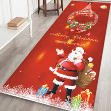 Load image into Gallery viewer, 3D Christmas Santa Claus Anti-slip Kitchen Room Floor Mat Flannel Carpet Rug