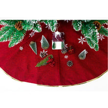 Load image into Gallery viewer, 120cm Christmas Tree Skirt Cloth Ruffle Cotton Border Xmas Floor Mat Home Decor Floor Mat
