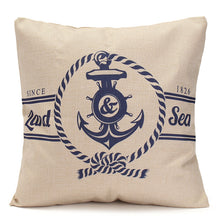 Load image into Gallery viewer, 5 Pattern Mediterranean Style Fashion Cotton Linen Beige Pillow Case Home Sofa Decor