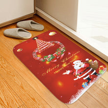 Load image into Gallery viewer, 3D Christmas Santa Claus Anti-slip Kitchen Room Floor Mat Flannel Carpet Rug