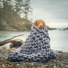 Load image into Gallery viewer, 120x150cm Handmade Knitted Blanket Soft Warm Thick Line Cotton Throw Blankets