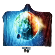 Load image into Gallery viewer, 150x200cm Starry Sky Hooded Blankets Wearable Soft Winter Bed Cover Halloween