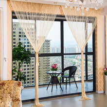 Load image into Gallery viewer, 1.0x2.0m Glitter String Bead Door Curtain Panels Fly Screen & Room Divider Voile Curtains Net