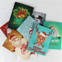 Load image into Gallery viewer, 5D DIY Diamond Painting Christmas Greeting Card Cross Stitch Embroidery Mosaic Holiday Decor