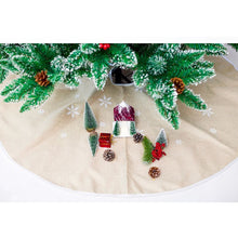 Load image into Gallery viewer, 120cm Christmas Tree Skirt Cloth Ruffle Cotton Border Xmas Floor Mat Home Decor Floor Mat