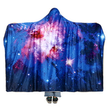 Load image into Gallery viewer, 150x200cm Starry Sky Hooded Blankets Wearable Soft Winter Bed Cover Halloween