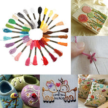 Load image into Gallery viewer, 8m 24 Different Colors Cross Stitch Thread DIY Handicraft Embroidery Knitting Thread