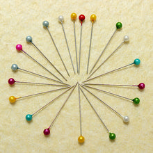 Load image into Gallery viewer, 800Pcs Round Pearl Head Pins Weddings Corsage Sewing Pin
