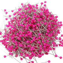 Load image into Gallery viewer, 800Pcs Round Pearl Head Pins Weddings Corsage Sewing Pin