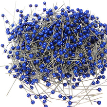 Load image into Gallery viewer, 800Pcs Round Pearl Head Pins Weddings Corsage Sewing Pin
