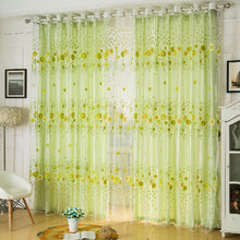 Load image into Gallery viewer, 100x200cm Sunflower Tulle Voile Sheer Window Screen Bedroom Window Curtain