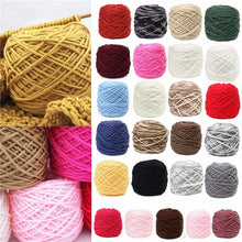 Load image into Gallery viewer, 200g 25 Color Soft Cotton Hand Knitting Yarn Smooth Wool Yarn Ball Wool Scarf Baby Clothes