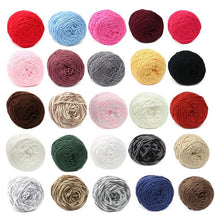 Load image into Gallery viewer, 200g 25 Color Soft Cotton Hand Knitting Yarn Smooth Wool Yarn Ball Wool Scarf Baby Clothes