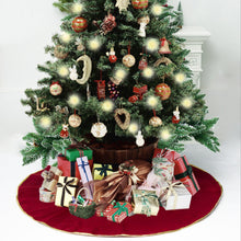 Load image into Gallery viewer, 120cm Christmas Tree Skirt Cloth Ruffle Cotton Border Xmas Floor Mat Home Decor Floor Mat