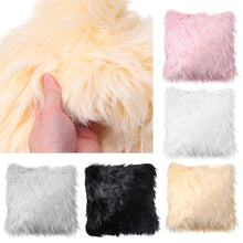 Load image into Gallery viewer, 40x40 Faux Wool Fur Cushion Cover Fluffy Soft Plush Throw Pillow Case Home Decor