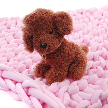 Load image into Gallery viewer, 80x100CM Handmade Knit Knitted Blankets Soft Thick Cotton Throw Sofa Bed Decor