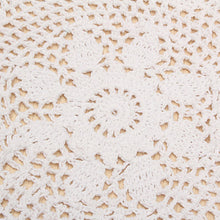 Load image into Gallery viewer, 37cm Round White Pure Cotton Yarn Hand Crochet Lace Doily Placemat Tablecloth Decor