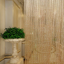 Load image into Gallery viewer, 1.0x2.0m Glitter String Bead Door Curtain Panels Fly Screen & Room Divider Voile Curtains Net