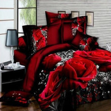 Load image into Gallery viewer, Bedding Set luxury 3D Rose Cotton Bedding Sets Bed Sheet Duvet Cover Pillowcase Cover Set King Twin Queen Size Bedspread