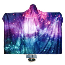 Load image into Gallery viewer, 150x200cm Starry Sky Hooded Blankets Wearable Soft Winter Bed Cover Halloween