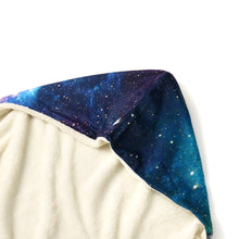 Load image into Gallery viewer, 150x200cm Starry Sky Hooded Blankets Wearable Soft Winter Bed Cover Halloween