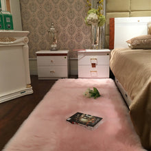 Load image into Gallery viewer, 120x60cm Faux Wool Plush Rug Soft Shaggy Carpet Home Floor Area Mat Decoration