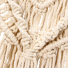 Load image into Gallery viewer, 18'' Beige Blue Handmade Macrame Wall Hanging Cotton Tapestry Bohemian Art Decor
