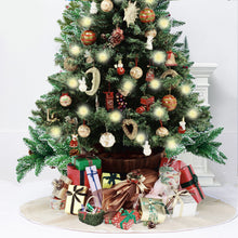 Load image into Gallery viewer, 120cm Christmas Tree Skirt Cloth Ruffle Cotton Border Xmas Floor Mat Home Decor Floor Mat