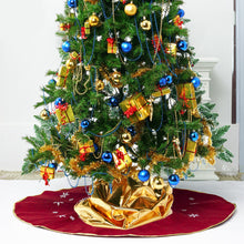 Load image into Gallery viewer, 120cm Christmas Tree Skirt Cloth Ruffle Cotton Border Xmas Floor Mat Home Decor Floor Mat