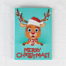 Load image into Gallery viewer, 5D DIY Diamond Painting Christmas Greeting Card Cross Stitch Embroidery Mosaic Holiday Decor
