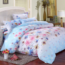 Load image into Gallery viewer, 3 Or 4pcs Flower Paint Printing Bedding Sets Pillowcase Quilt Duvet Cover Twin Full Queen Size