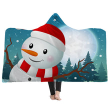 Load image into Gallery viewer, Christmas 3D Printing Plush Wearable Battle Royale Hooded Blankets Dual Layers