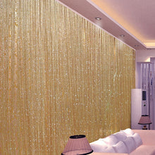 Load image into Gallery viewer, 1.0x2.0m Glitter String Bead Door Curtain Panels Fly Screen &amp; Room Divider Voile Curtains Net 