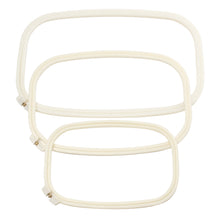 Load image into Gallery viewer, Plastic Embroidery Frame Two Layer Cross Stitch Hoop Ring Sewing Tool Rectangle 