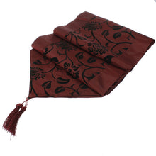 Load image into Gallery viewer, Flocking Damask Table Runner Cloth Wedding Decoration