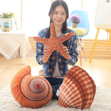 Load image into Gallery viewer, Marine Life Plush Pillows Conch &amp; Shell &amp; Starfish Stuffed Plush Toy Cute Cushion Dolls