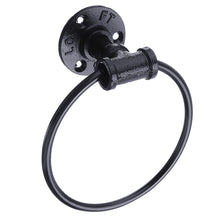 Load image into Gallery viewer, Wrought Iron Bathroom Hand Towel Hoder Ring Wall Mount Hanging Holder 15/27cm 