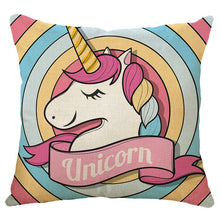 Load image into Gallery viewer, Honana 45x45cm Home Decoration Cartoon Unicorn Animal Square 12 Optional Patterns Cotton Linen Pillowcases Sofa Cushion Cover Chair Seat
