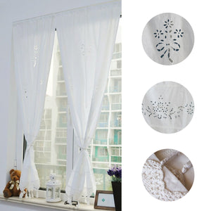 70x150cm Living Room Curtains Hand Crochet Cotton Window Curtains Panel Drape Country 